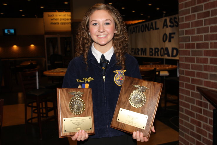 Kassandra Pfeiffer of Mulhall-Orlando Wins National Proficiency Award in Beef Production- Placement