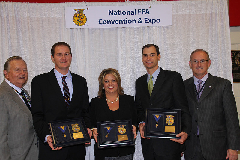 Bradshaw, Norvell and Wilke Receive Honorary American Degree from National FFA