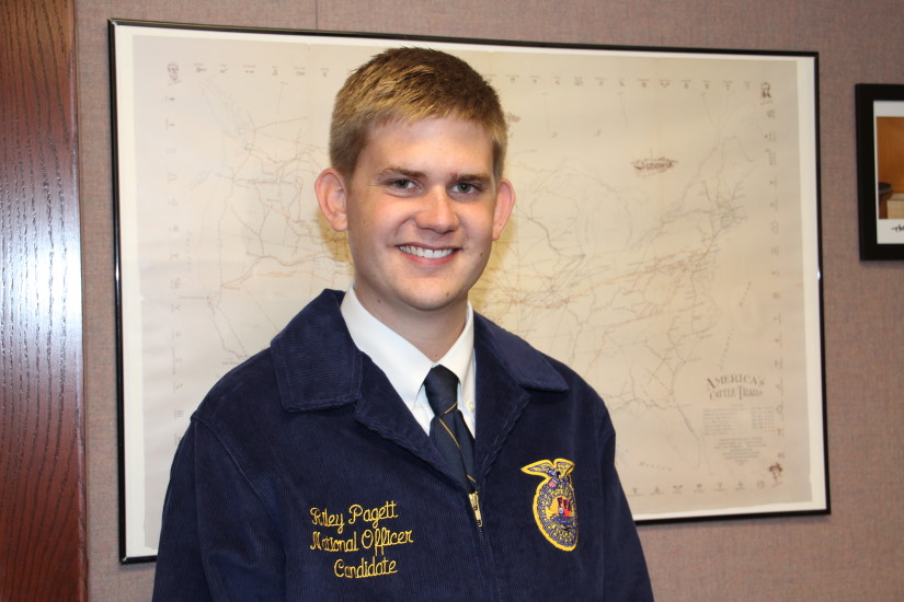 Riley Pagett of Woodward Makes Second Run for National Office At 2010 National FFA Convention