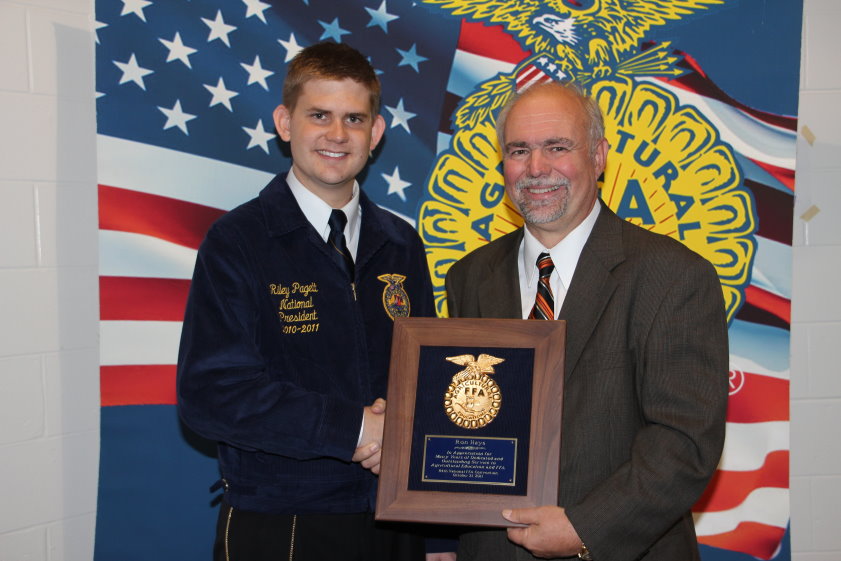 Ron Hays Honored with National VIP Citation by the FFA Organization
