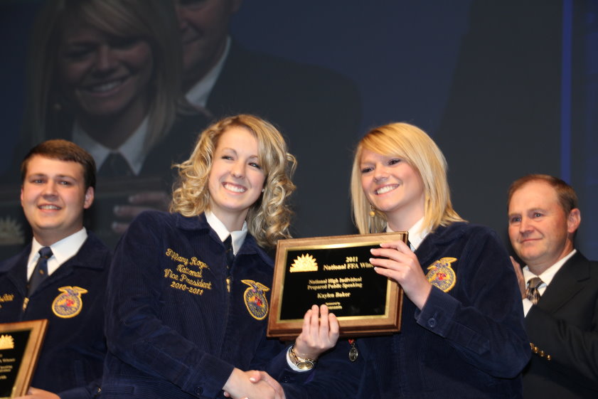 Kaylen Baker Wins the National Prepared Public Speech Contest at the 2011 National FFA Convention