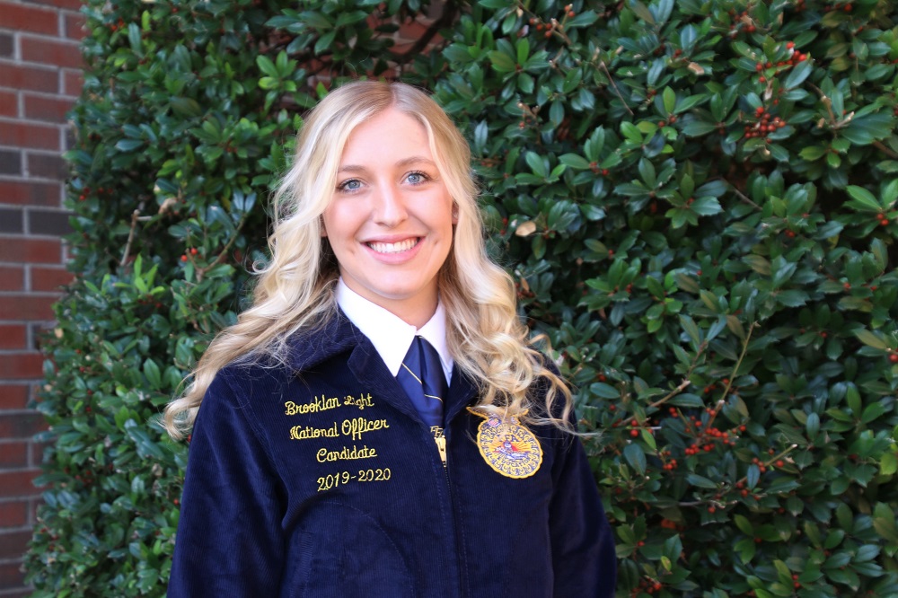 Oklahoma�s National FFA Officer Candidate Brooklan Light Reflects on Decision to Seek to Become One of Six National Officers  in the Coming Year