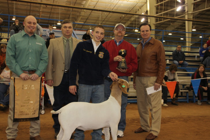 Grand Champion Market Goat Shown by Chance Greenroyd of Noble FFA