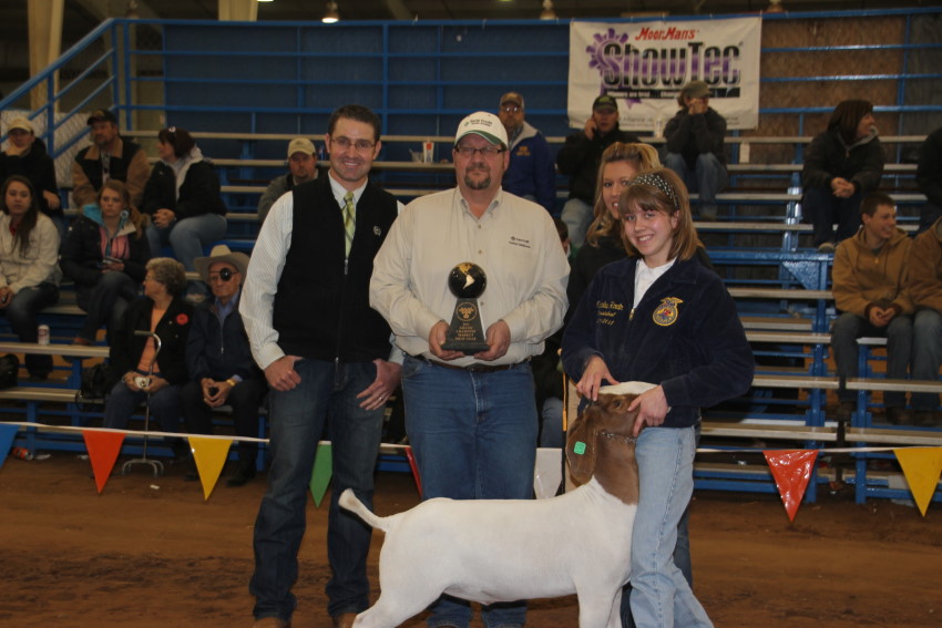 Mercedes Hardin of Hennessey FFA Claims Grand Champion Market Goat for the Second Time at OYE
