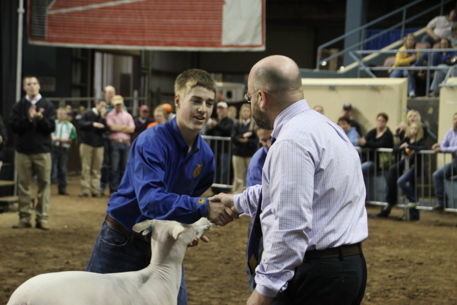 William Maltbie of Burlington FFA Proclaimed Grand Champion Sheep Showman at OYE