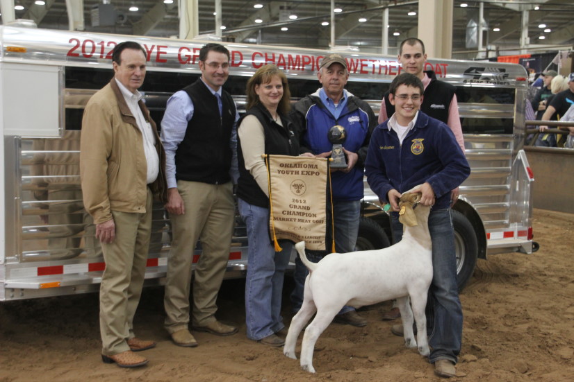 First Grand Champion Selected for OYE Premium Sale- Grand Goat Shown by Braden Schovanec of Garber FFA