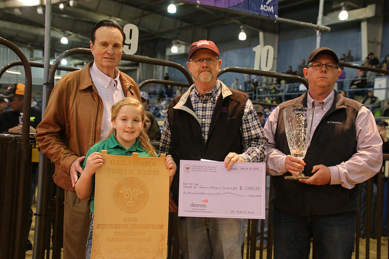 Adison Thompson of Noble 4-H Claims Top Honors- as Her Yorkshire Champ Named Supreme Purebred Gilt at Oklahoma Youth Expo