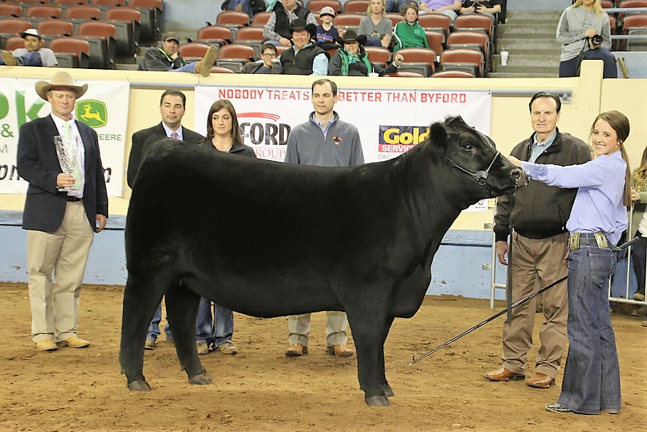 Rayli Cunningham of Laverne FFA Wins Supreme Champion Purebred Heifer Drive With Her Angus Champion- Story UPDATED with Breed Champions