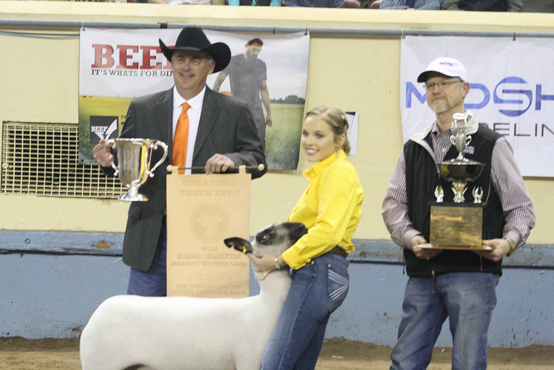 Lydia Straka of Yukon FFA Sells Grand Champion Lamb for $15,000