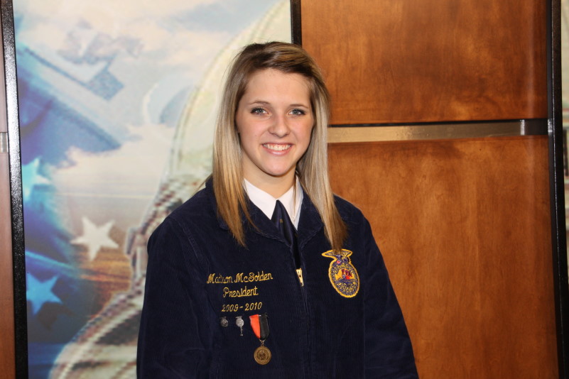 Fairview FFA Member Madison McGolden Named Star Farmer of Oklahoma for 2010