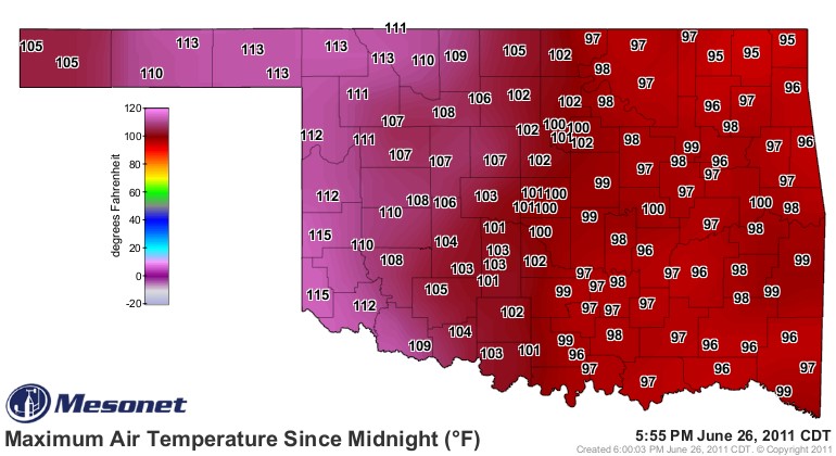 Record Breaking Heat Bakes Western Oklahoma on Sunday