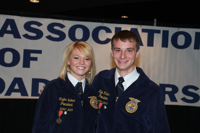 Kaylen Baker and Kyle Hilbert Both Win National Speech Championships at 2011 FFA Convention