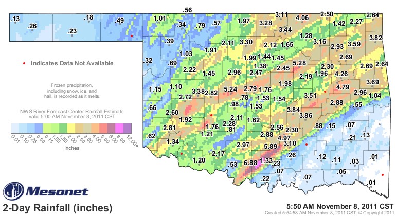 Major Rainfall Event Batters Oklahoma Drought