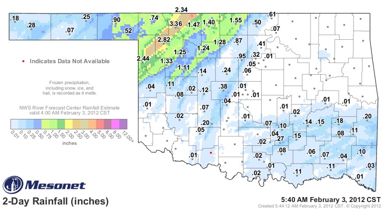 Rainfall as of Early Friday Morning- Northwestern Oklahoma Welcomes the Rain!
