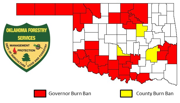 Governor Mary Fallin Lifts Burn Ban in 22 Counties- 36 Counties Retain Restrictions