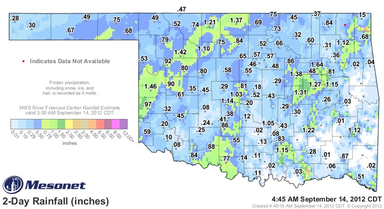 Rainfall and Drought- Here are the Latest Maps of Both Across Oklahoma