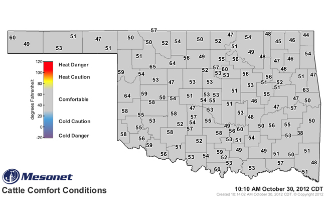 Oklahoma Mesonet Cattle Comfort Advisor Useful Tool During Quick Shifts in Weather