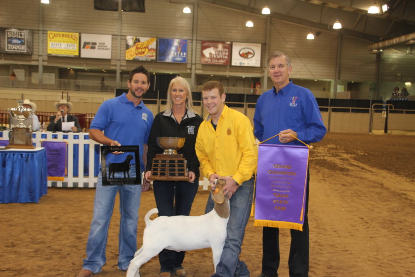 2012 Tulsa State Fair Grand Champion Meat Goat Shown by Trent Boles of Asher FFA