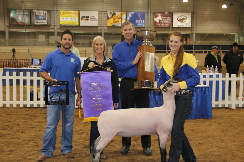 2012 Tulsa State Fair Grand Champion Market Lamb Shown by Olivia Mason of Fairview FFA
