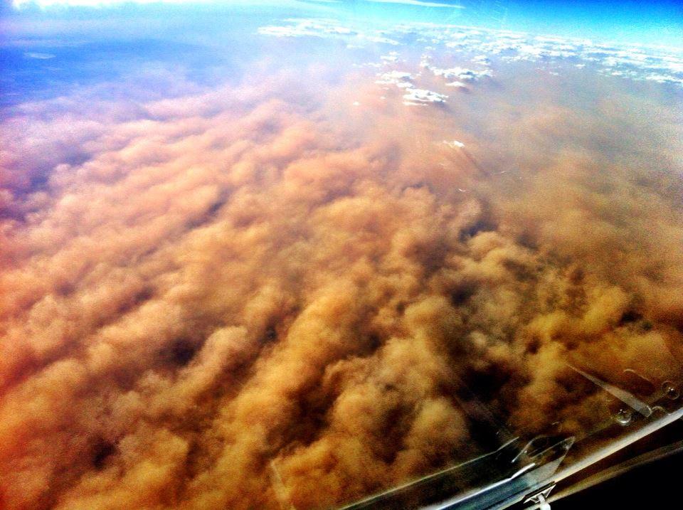 Incredible Dust Storm View From a 737- Courtesy of Twitter