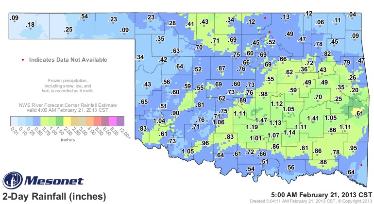 Rainfall and More Piling Up Across the Thirsty Oklahoma Landscape