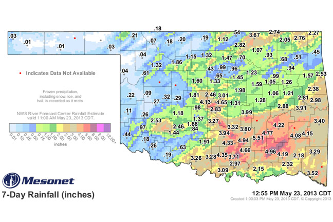 Rains Bring Drought Relief to More of Oklahoma While Still Neglecting Driest Areas