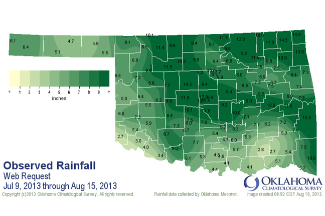Drought Continues its Retreat in Oklahoma