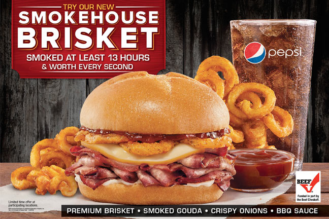 Beef Checkoff Partners with Arbys On New Brisket Sandwich Introduction