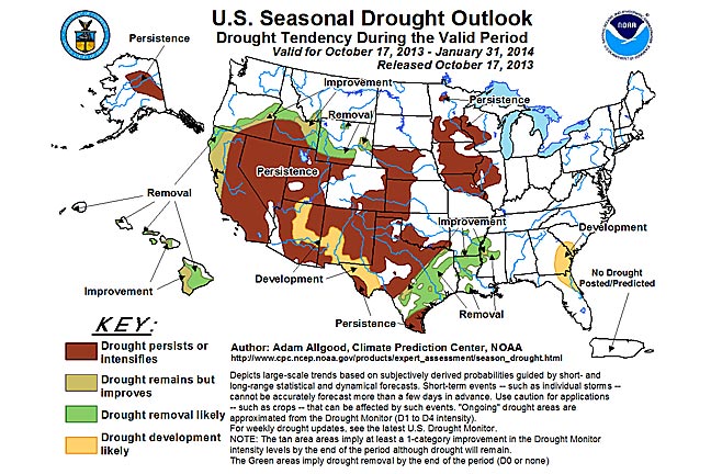 Drought Conditions Continue Improvment, Could Stabilize Through January