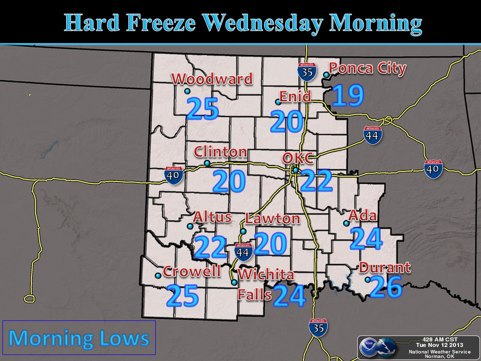 Hard Freeze Arrives- With Repeat Expected Wednesday Morning