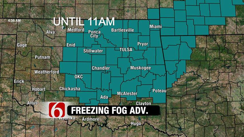 Freezing Fog Advisory for Eastern-Central Oklahoma- Here's the Map