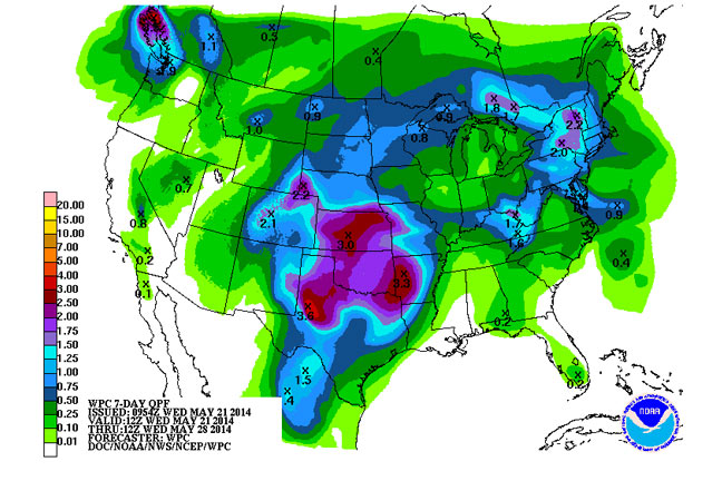 Forecasters Call for Widespread Heavy Rains Across Oklahoma