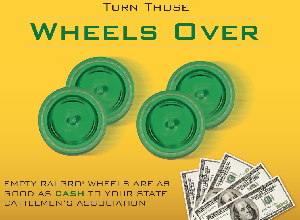 Empty Ralgro Wheels Valuable to Oklahoma Cattlemen�s Association