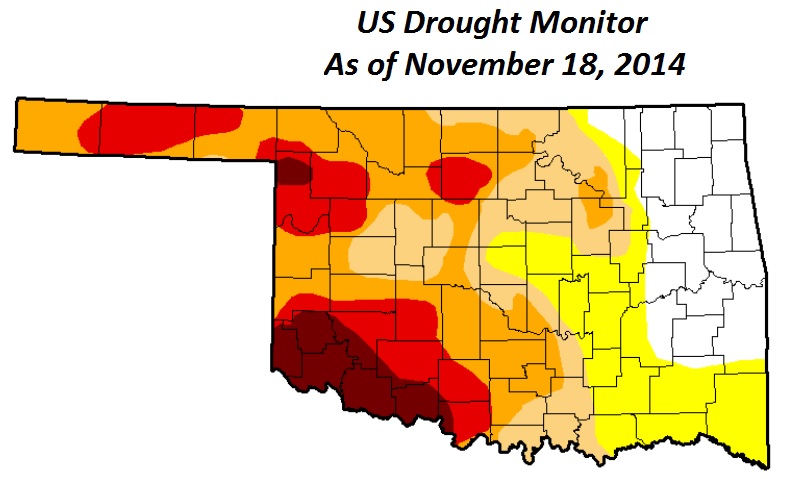 US Drought Monitor Shows Drought Expanding in Oklahoma