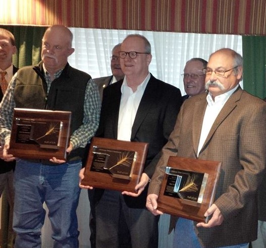 Staff of Life Given to David Porter, Roger Gribble and Rick Kochenower by Ok Wheat Commission
