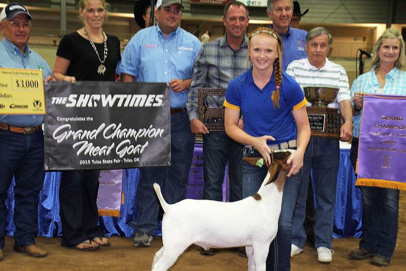 2015 Tulsa State Fair Grand Champion Meat Goat Shown by Johnna Stottlemyre of Luther FFA