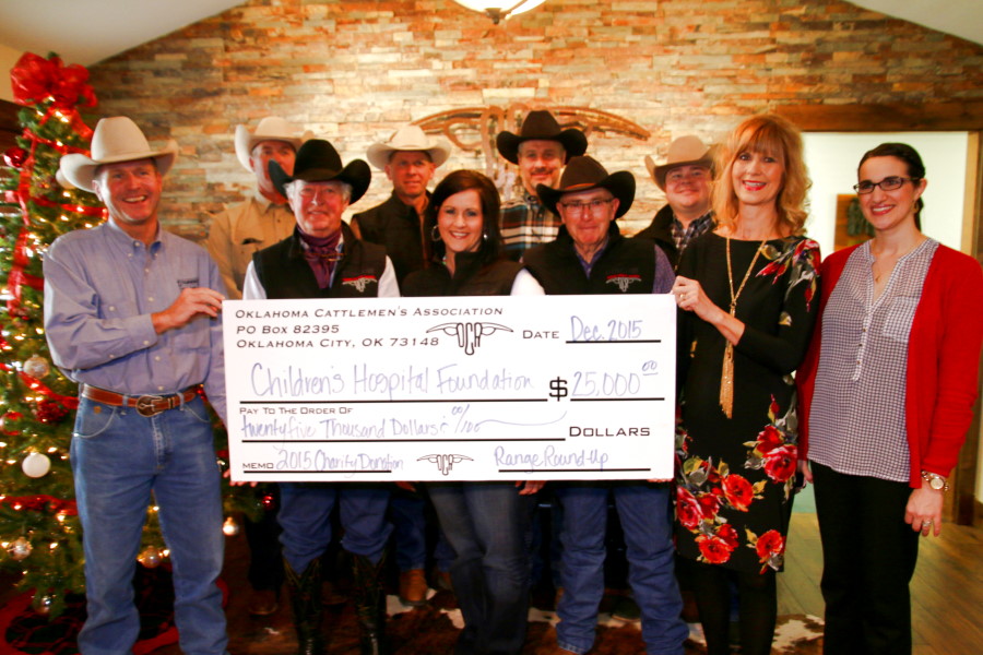 Oklahoma Cattlemen Present Check for $25,000 to Children's Hospital Foundation 