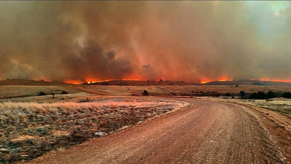 Massive Anderson Creek Fire Burns On- Now 10% Contained in Oklahoma, 15% in Kansas