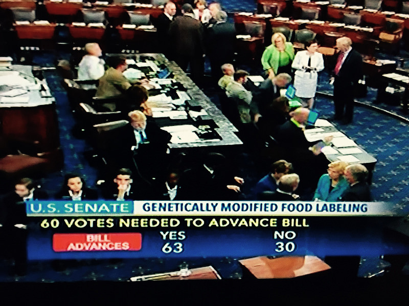 Cloture Approved for S764- Senate Set to Approve GMO Labeling Compromise Thursday
