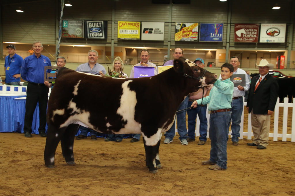 Tommy Glover of Elgin 4-H  Shows Grand Champion Market Steer at 2016 Tulsa State Fair