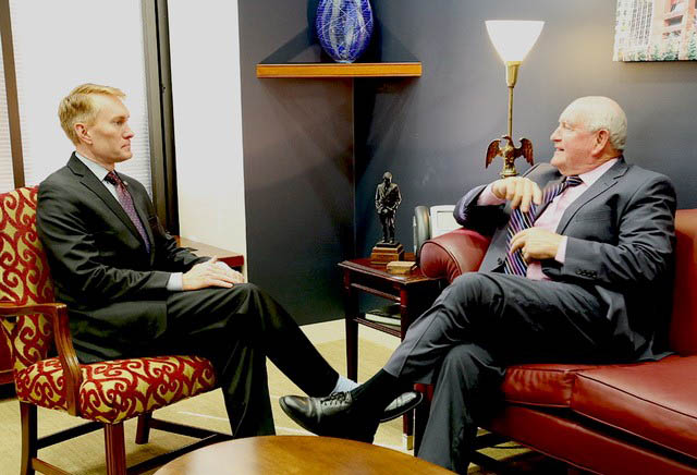 Senator James Lankford Meets with Secretary of Agriculture Nominee Sonny Perdue