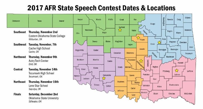 American Farmers & Ranchers Kicks Off 2017 District Speech Contests November 2 in Wilburton, OK