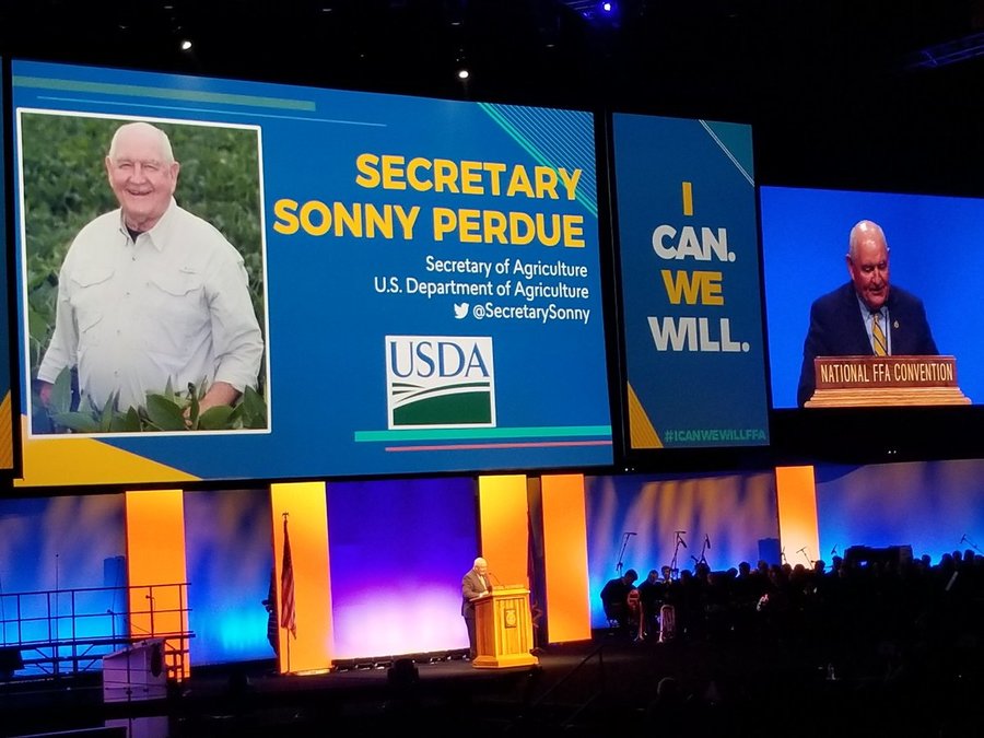 Secretary Sonny Perdue Challenges FFA Members to be the Source of Truth for Skeptical Consumers