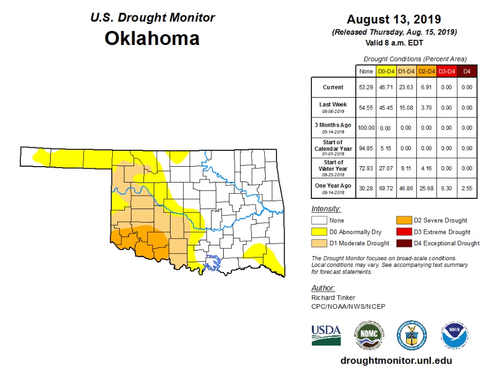 Last Week's Rains Prove No Match for Drought as Dryness Continues to Spread Across Oklahoma