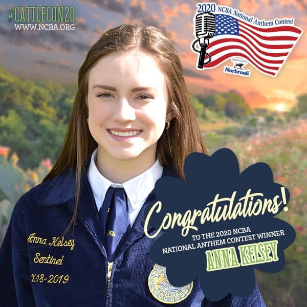 Anna Kelsey of Tecumseh FFA to Sing the National Anthem at the 2020 Cattle Industry Convention in San Antonio