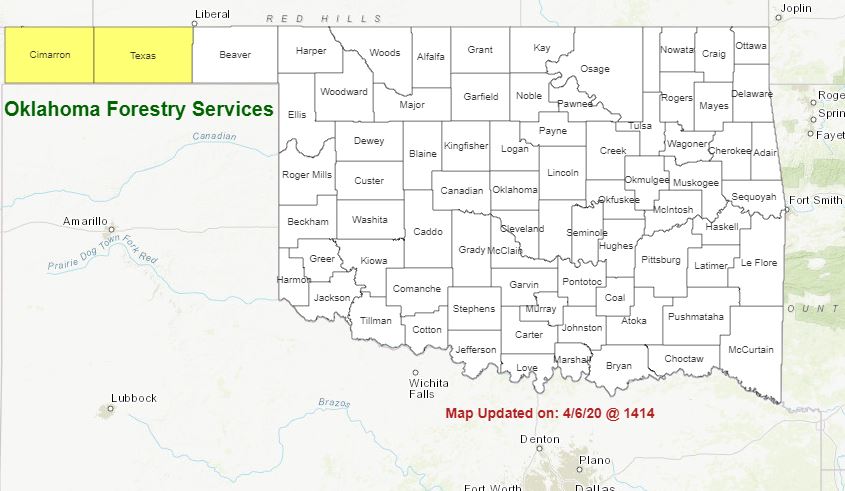 Latest Fire Situation Report Shows Burn Bans for Cimarron and Texas Counties in the State 
