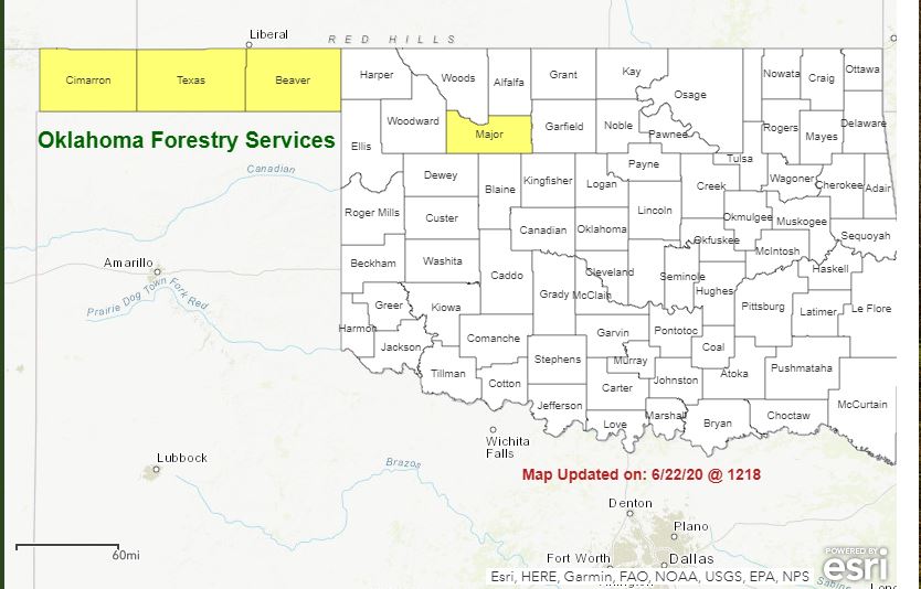 Latest Fire Situation Update for June 29 Shows Burn Bans in Cimarron, Texas, Beaver and Major Counties