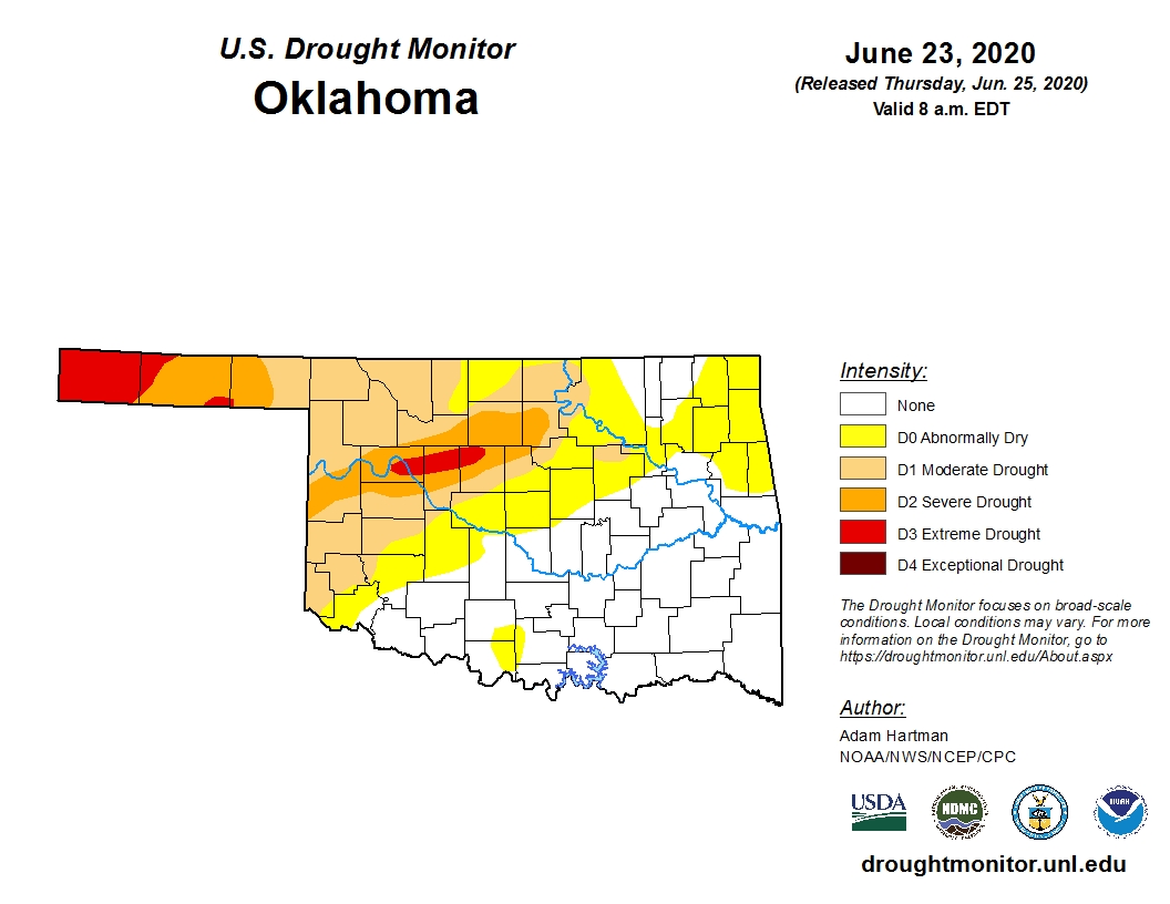 Recent Rains Help Central Oklahoma But Many Areas Left Out As Drought Conditions Now Reach Into Northeast Oklahoma