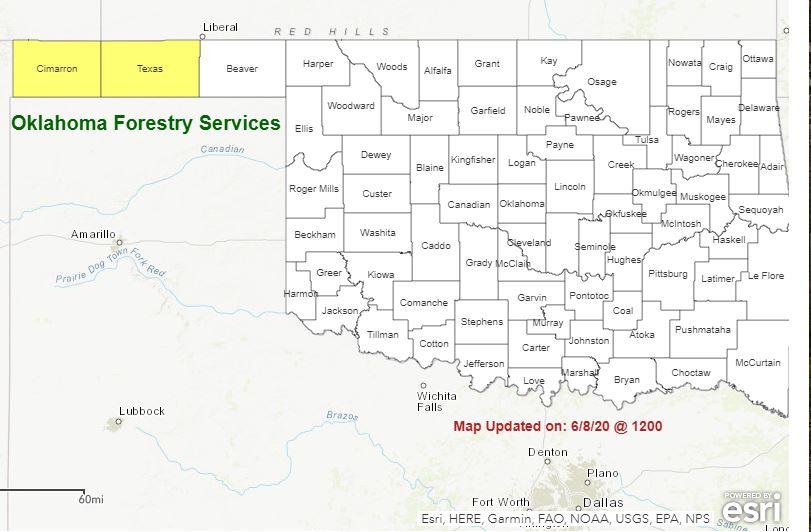 Latest Fire Situation Report Shows Burn Bans for Cimarron and Texas Counties in the State 