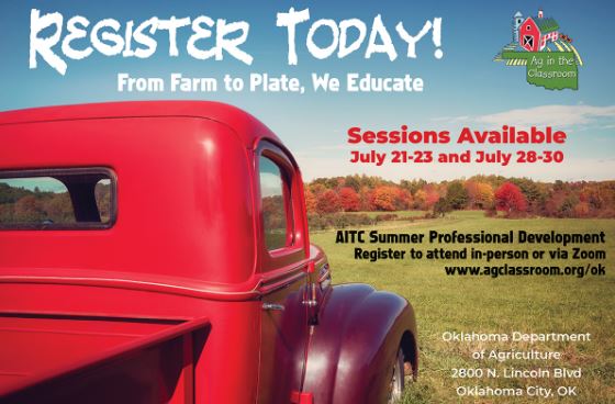 Ag in the Classroom Summer Professional Development Conference Set for July 21-30